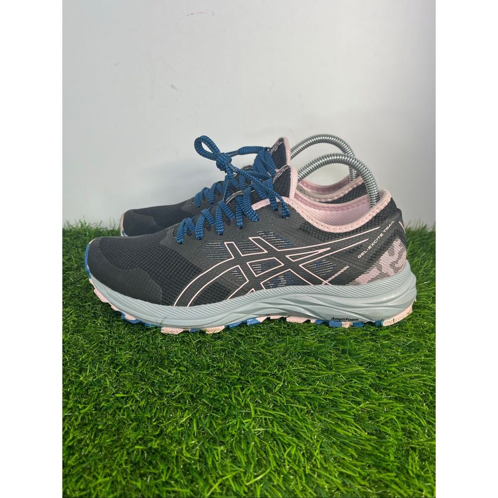 ASICS Gel-Excite Trail Women’s Trail Running Shoes Black Pink Blue Size 9
